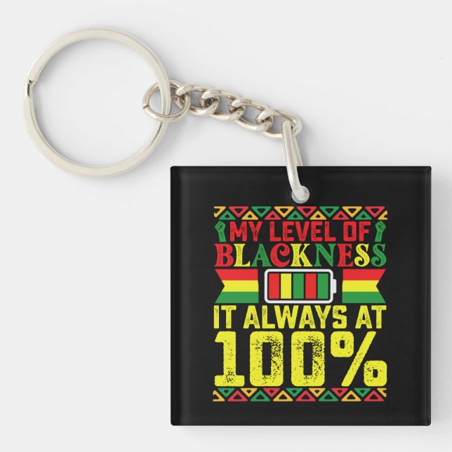 Porte-clefs Niveau de noirceur Juneteenth Histoire noire  (Devant)