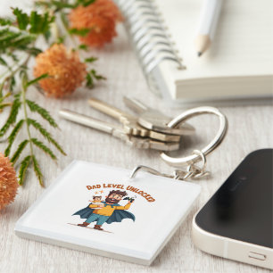 Porte-clefs 🎮 niveau papa déverrouillé - Amoureux gamer papa 