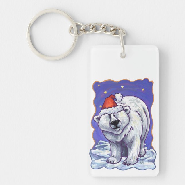 Porte-clefs Noël à l'ours polaire (Devant)