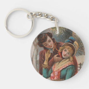 Porte-clefs Noël, Angleterre - Publicité de l'ère victorienne,