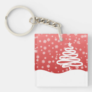 Porte-clefs Noël blanc