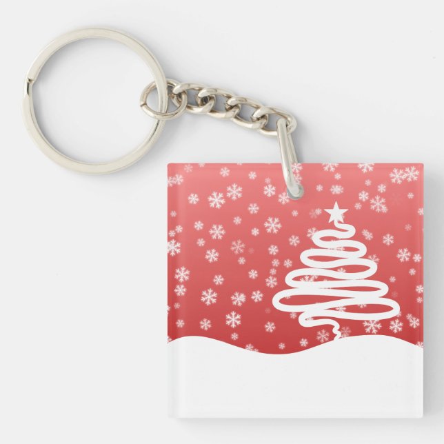 Porte-clefs Noël blanc (Devant)