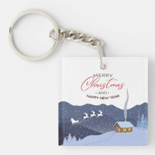 Porte-clefs Noël Bonne année Père Noël personnalisable