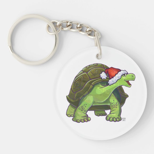 Porte-clefs Noël de la tortue nocturne étoilée (Devant)
