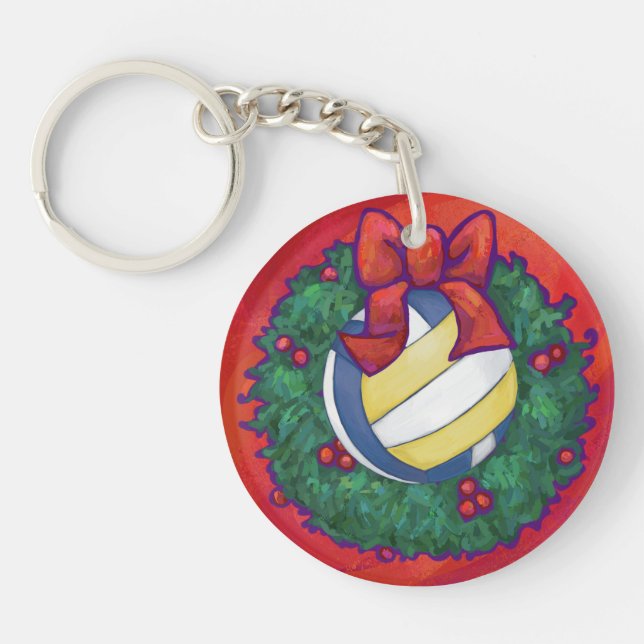 Porte-clefs Noël de volley-ball (Devant)