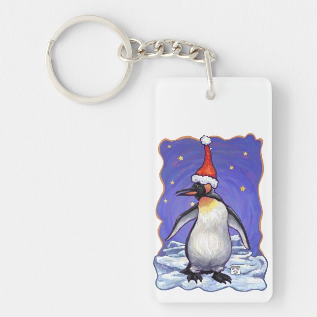 Porte-clefs Noël des pingouins (Devant)