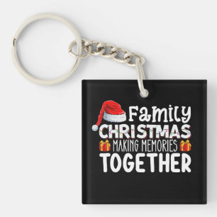 Porte-clefs Noël en famille créant des souvenirs ensemble vaca
