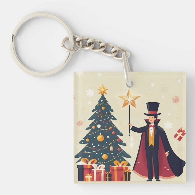Porte-clefs Noël et le magicien (Devant)