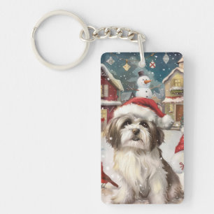 Porte-clefs Noël Joie de vivre Havanais Pays Merveilleux Hiver