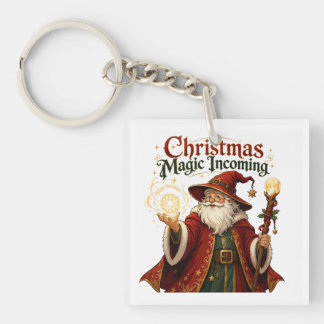 Porte-clefs Noël Magie Arrivée Magicien Père Noël