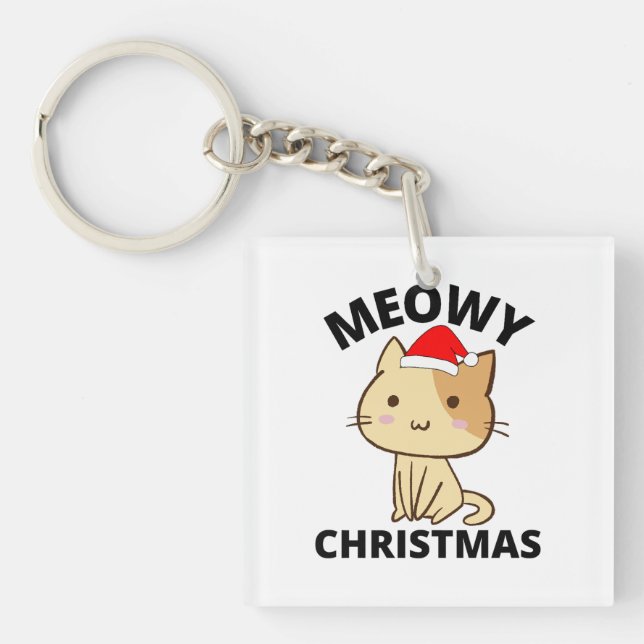 Porte-clefs Noël Meowy (Devant)