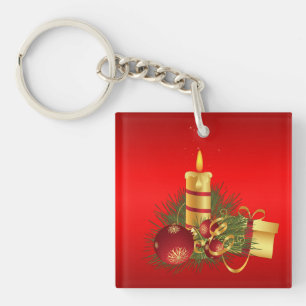 Porte-clefs Noël rouge