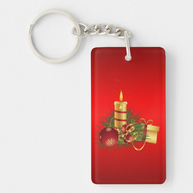 Porte-clefs Noël rouge (Devant)