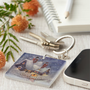 Porte-clefs Noël vintage, Atelier du Père Noël Pôle Nord