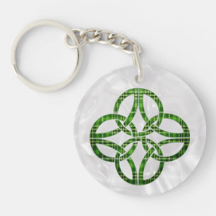 Porte-clefs Nœud celtique à carreaux