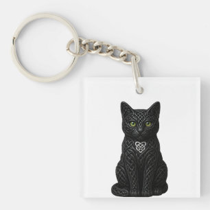 Porte-clefs Nœud Celtique Chat Sith Chat Noir