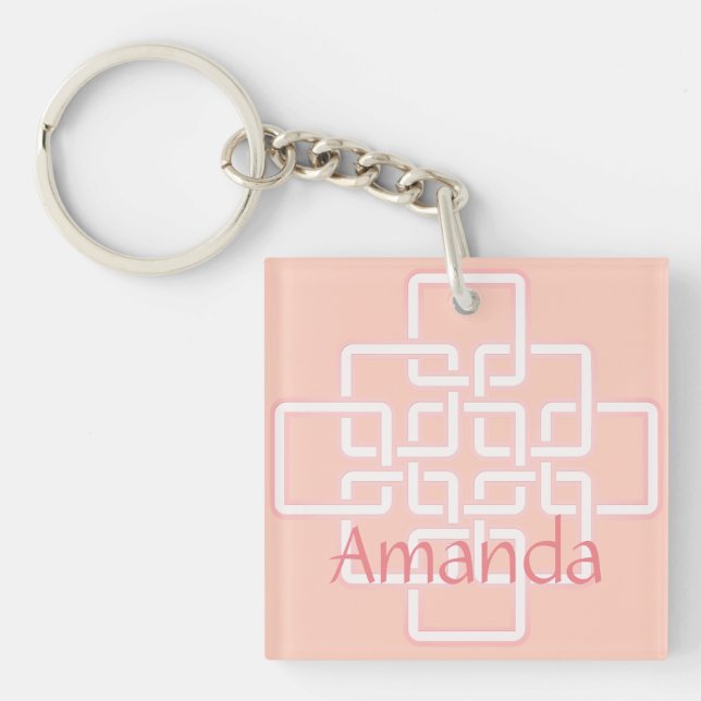 Porte-clefs Noeud Celtique géométrique (Devant)
