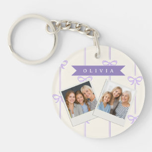 Porte-clefs Nœud Coquette Personnalisé Nom Esthétique Féminin