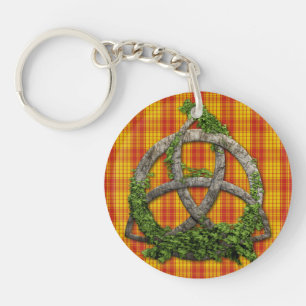 Porte-clefs Noeud de trinité et tartan celtiques de MacMillan