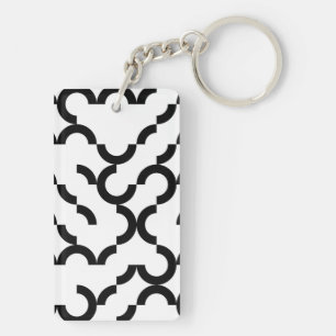 Porte-clefs Noir, cool, tendance, moderne, art circulaire urba