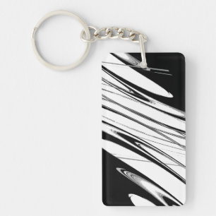 Porte-clefs Noir et Blanc Moderne