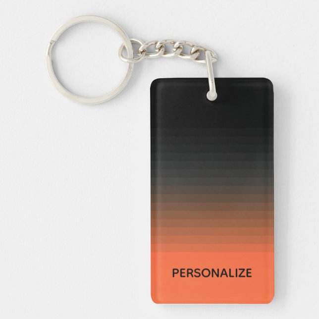 Porte-clefs Noir et orange (Devant)