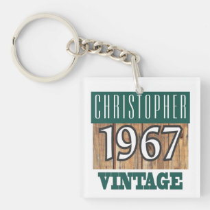 Porte-clefs Nom avec année de naissance 1967 Porte - clé Vinta