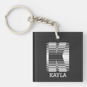 PORTE-CLEFS NOM D'ALPHABET K - INITIAL K - NOM PERSONNALISÉ