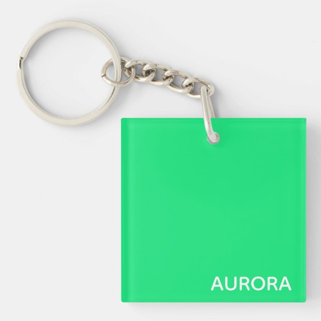 Porte-clefs Nom de couleur verte Aurora (Devant)
