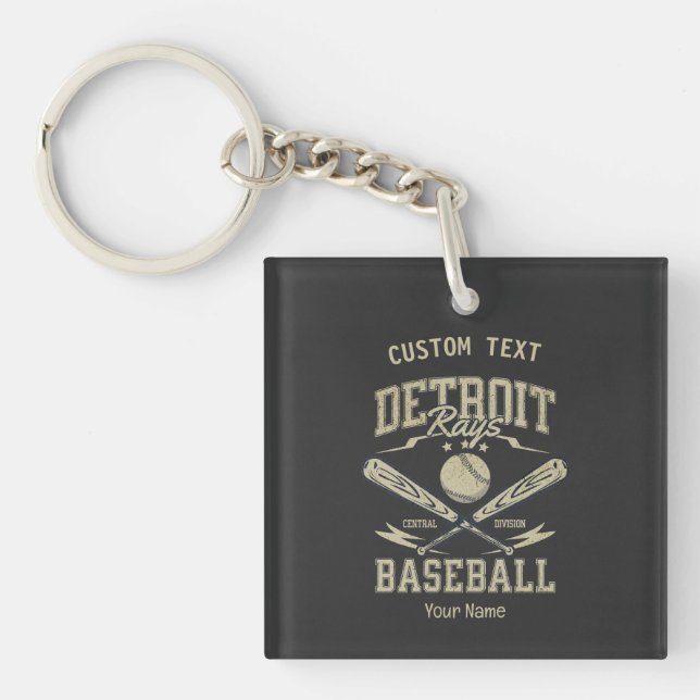 Porte-clefs Nom de groupe personnalisé baseball (Devant)