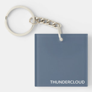 Porte-clefs Nom de la couleur gris-bleu du nuage-tonnerre