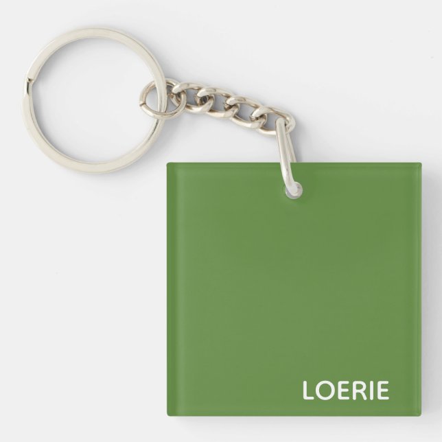 Porte-clefs Nom de la couleur verte Loerie (Devant)