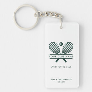 Porte-clefs Nom de l'entraîneur du club de tennis personnalisé