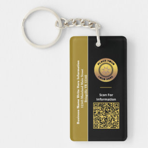 Porte-clefs Nom de l'entreprise Code barre QR Personnalisé