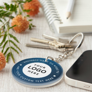 Porte-clefs Nom de l'entreprise et logo