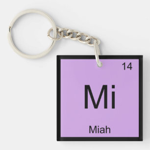 Porte-clefs Nom de Miah Chimie Élément Tableau périodique