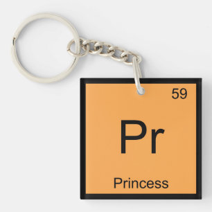Porte-clefs Nom de princesse Élément de chimie Tableau périodi