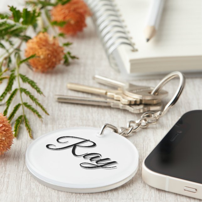 Porte-clefs Nom de Ray, (Devant Droit)