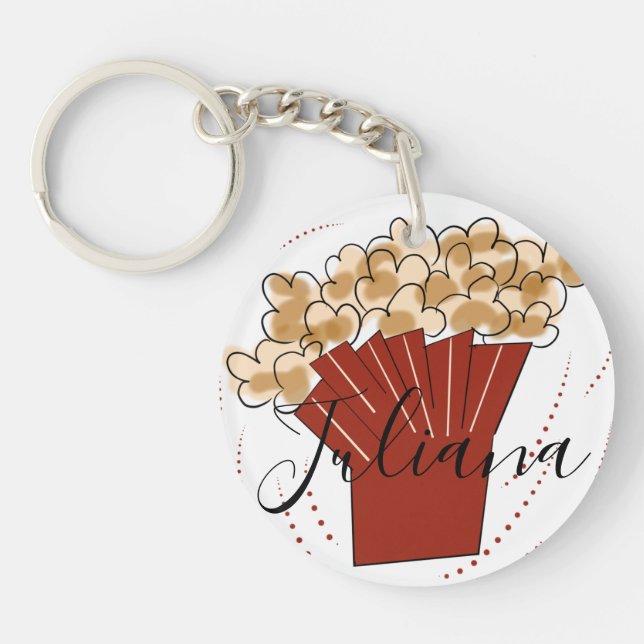 Porte-clefs Nom de script Popcorn Doodle  (Devant)