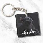 Porte-clefs Nom du chat photo simple pour animal<br><div class="desc">Porte - clé animal avec photo et nom</div>