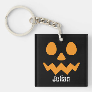 Porte-clefs Nom du Citrouille Jack-o-lanterne du jour d'Hallow
