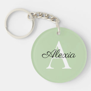 Porte-clefs Nom du monogramme Porte - clé acrylique de la serv