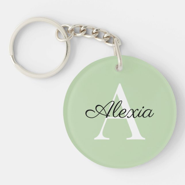 Porte-clefs Nom du monogramme Porte - clé acrylique de la serv (Devant)