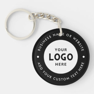 Porte-clefs Nom et logo d'entreprise personnalisés modernes
