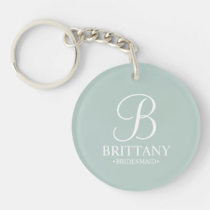 Porte-clefs Nom et monogramme de la servante d'accueil personn