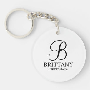 Porte-clefs Nom et monogramme de la servante d'accueil personn