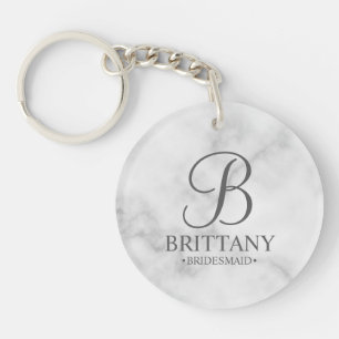 Porte-clefs Nom et monogramme de la servante d'accueil personn
