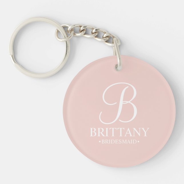 Porte-clefs Nom et monogramme de la servante d'accueil personn (Devant)