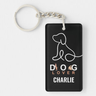 Porte-clefs Nom et photo personnalisés de l'amoureux des chien