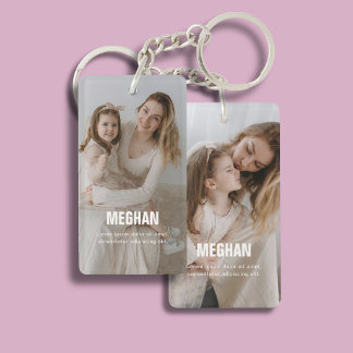 Porte-clefs Nom Moderne de Photo Maman 2